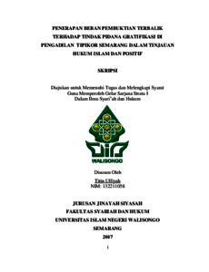 Penerapan Beban Pembuktian Terbalik Terhadap Tindak Pidana Gratifikasi ...